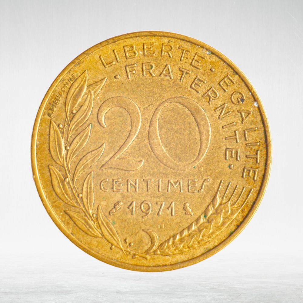 France, 20 Centimes 1971 - Marianne, VF