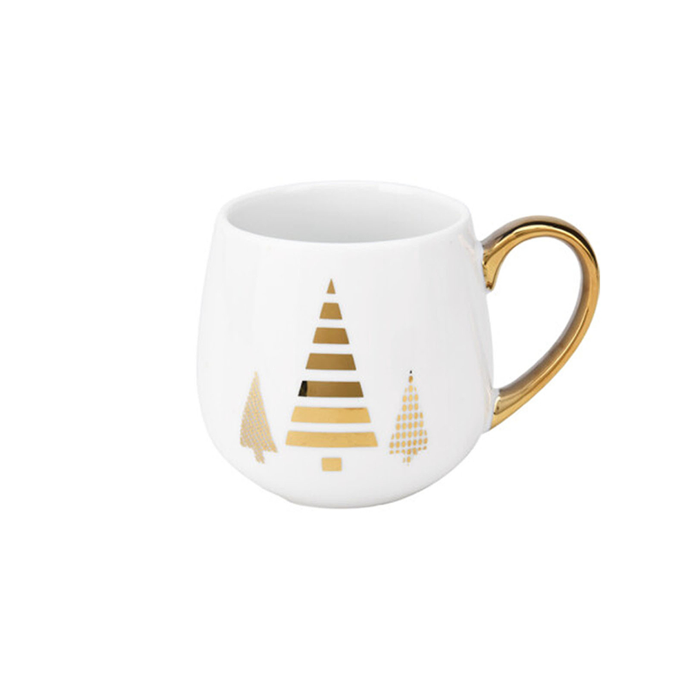 Кружка из костяного фарфора золото 375 мл в ассортименте