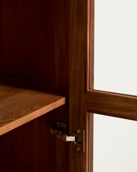 Витрина Norani из массива акации с отделкой шпоном акации, 110 x 185 см