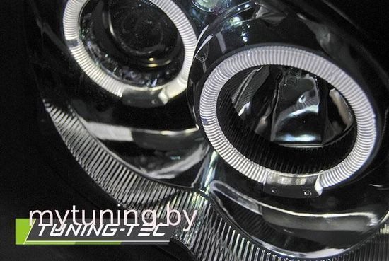 Передние фары angel eyes chrome для Subaru Impreza II GD 03-05