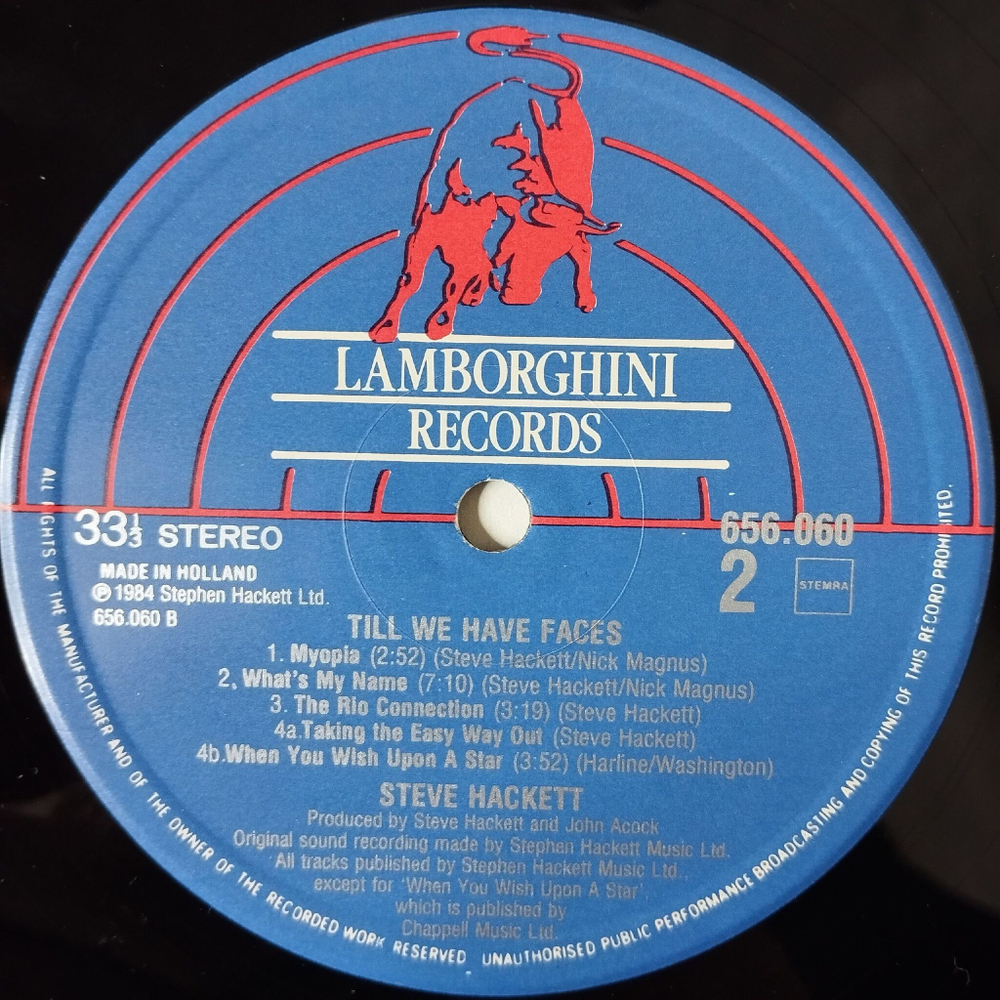 Винтажная виниловая пластинка LP Steve Hackett Till We Have Faces (Holland 1984)