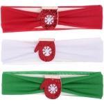 Повязка на голову детская «New Little Mi Mi - Новогодние варежки», микс 3 цвета, 4*16.5см