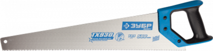 Ножовка ЗУБР "ЭКСПЕРТ" TХ930, прямой закален зуб, импульсн. закалка, 2комп ручка, 500мм.