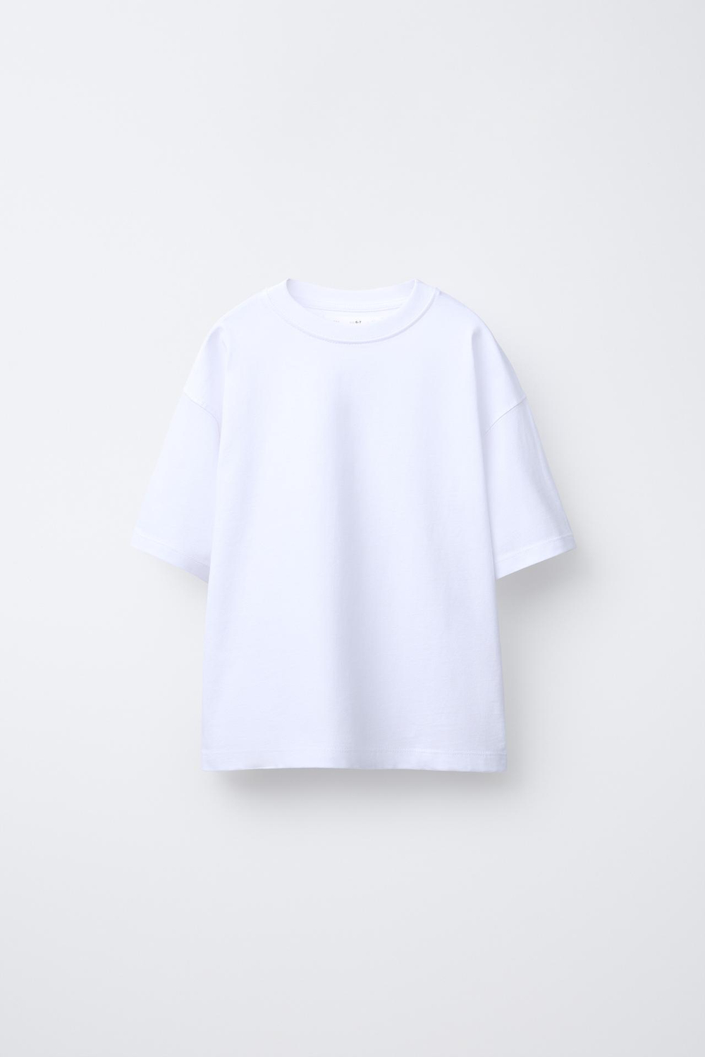 ZARA НАБОР ИЗ ДВУХ ОДНОТОННЫХ ФУТБОЛОК, ЗЕЛЕНЫЙ