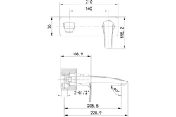 Встраиваемый смеситель для умывальника IDDIS Ray RAYSB00i65