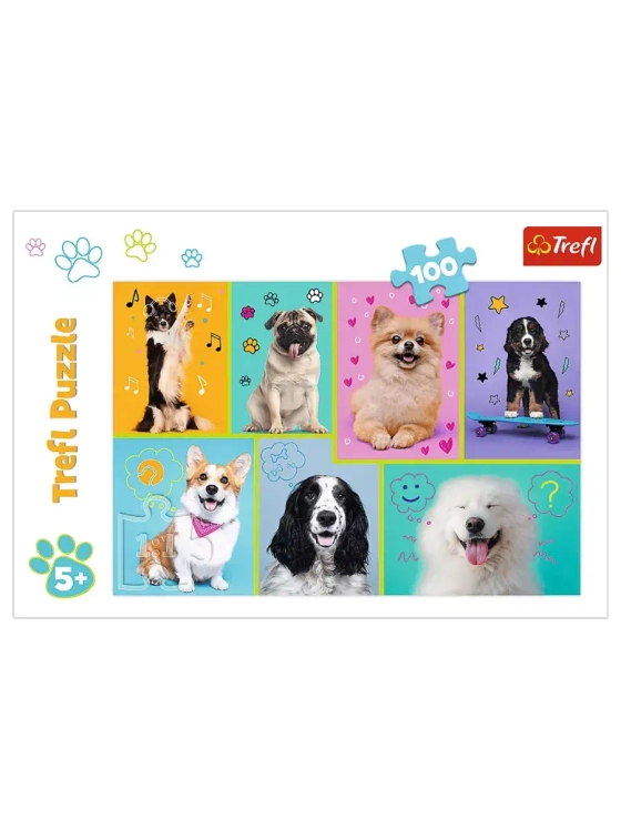 Пазлы для детей 4 5 6 лет 100 элементов В мире собак