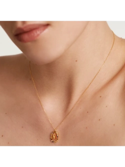 Колье Буква H серебро 925 пробы покрытое золотом