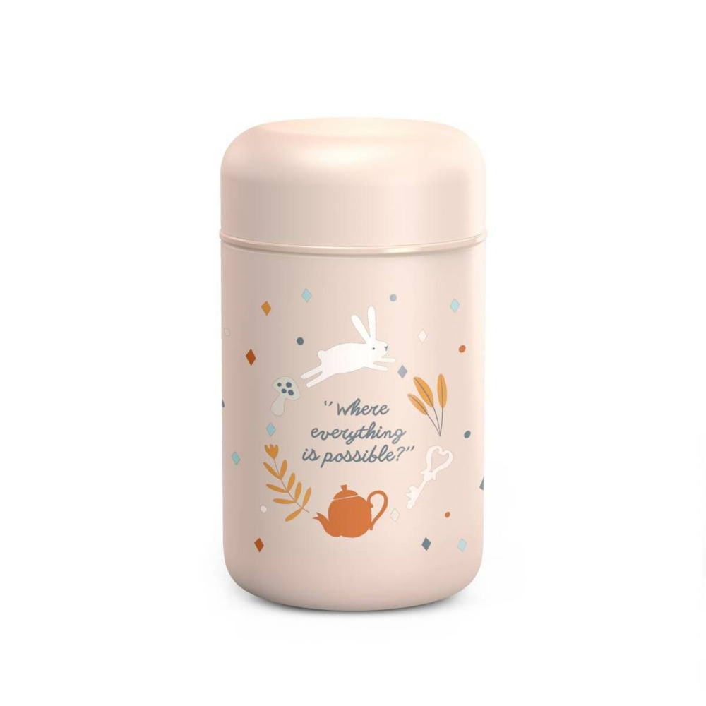 Термос для детского питания Suavinex Wonderland 400 мл розовый