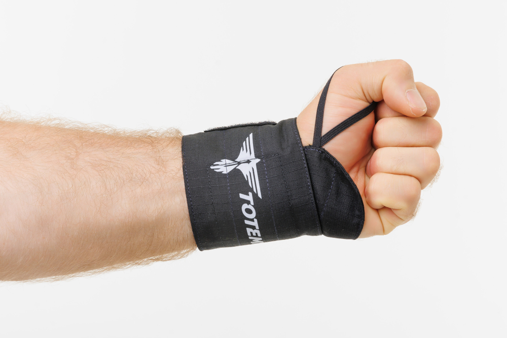 Бинты неэластичные TOTEMIC CLO для фиксации запястья, отделка синяя