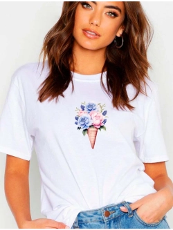 Футболка нежные цветы