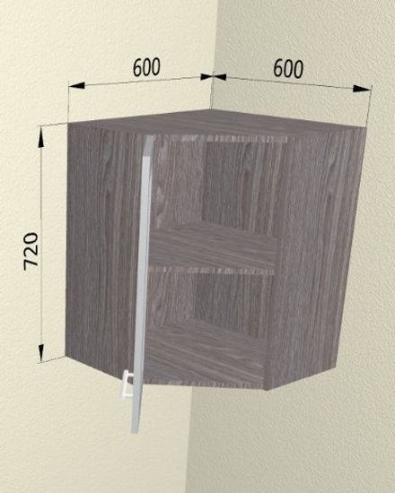 Шкаф  кухонный угловой ТОКИО-1А левый /603*720*603/