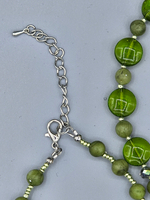 Комплект украшений авторский из натуральных камней. Колье и браслет "Марево". Бижутерия на шею, на руку для женщин, девушек. Украшение.