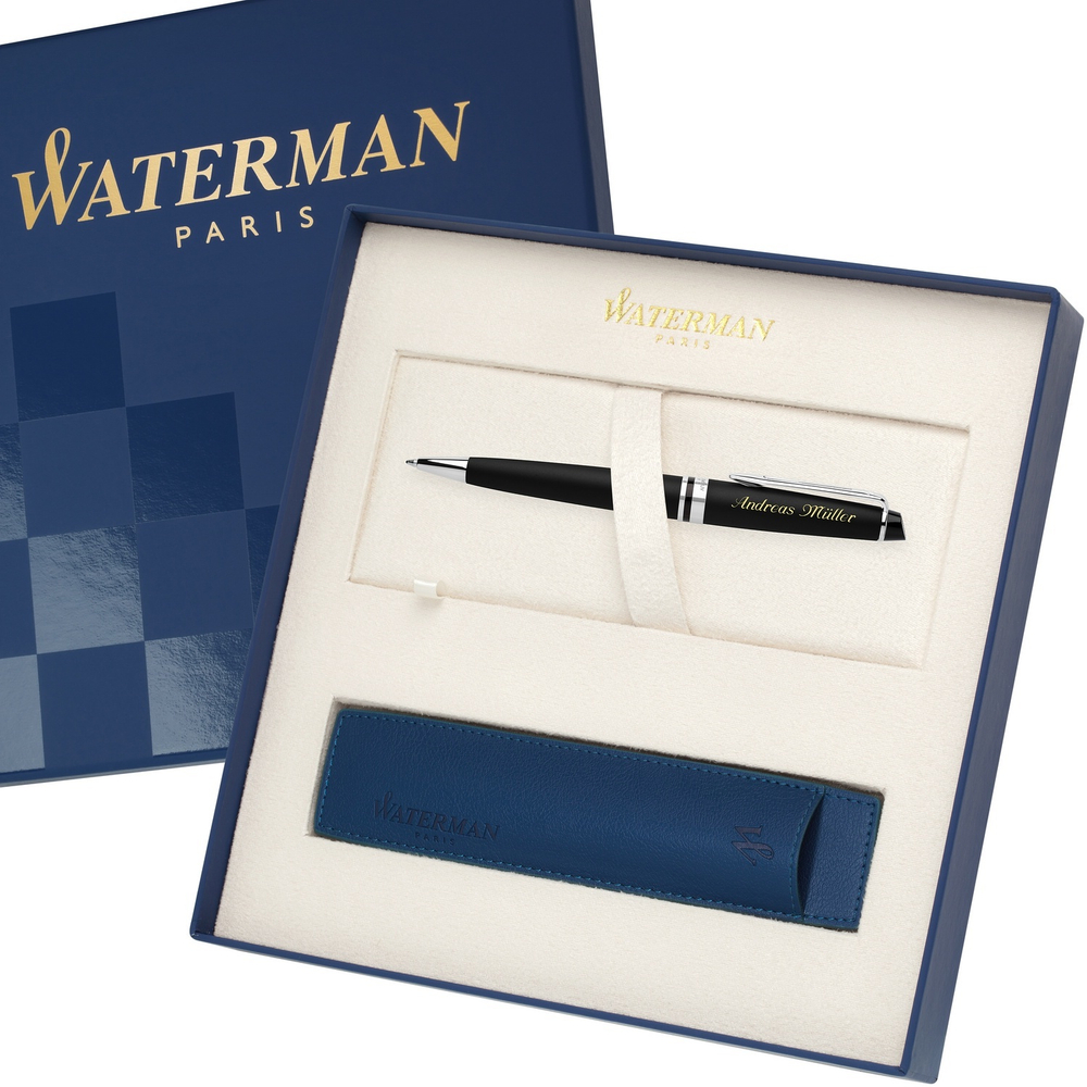Шариковая ручка Waterman Expert 3, цвет: MattBlack CT, стержень: Mblue