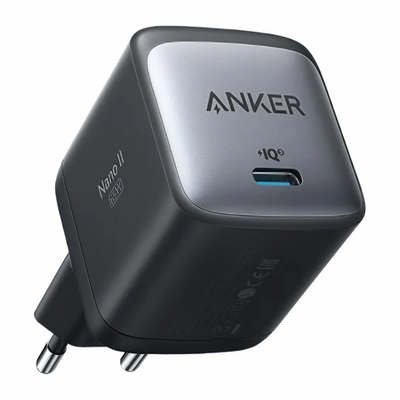 Сетевое зарядное устройство Anker 715 Nano II мощностью 65 Вт (USB-C) (GaN) Мощный адаптер питания