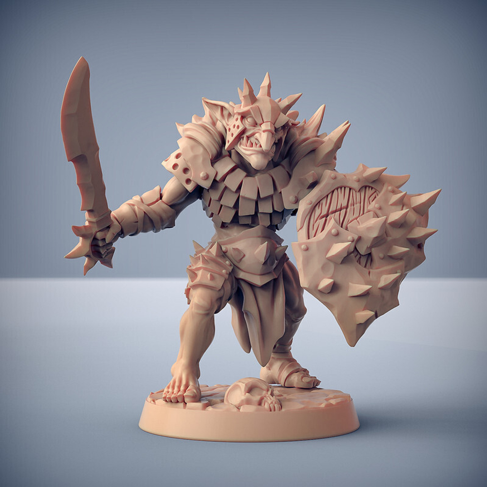 Гоблин Воин Паладин Варвар Файтер Рыцарь миниатюра для dnd, днд, pathfinder, фентези, Настольная игра, НРИ, Варгейм, РПГ