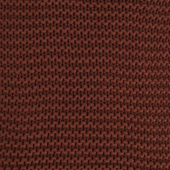 Плед из хлопка жемчужной вязки коричневого цвета из коллекции essential, 130x180 см