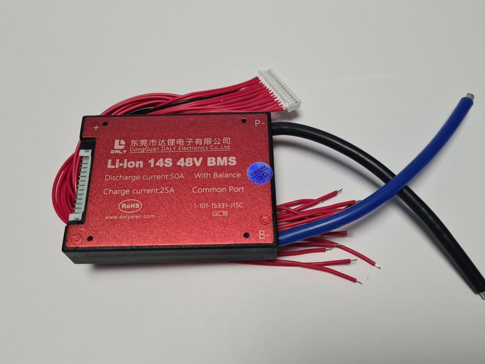 Плата контроля BMS Li-ion 14S 48V 50A