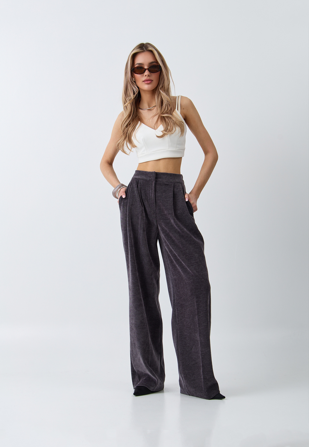 Брюки вельвет графитовые