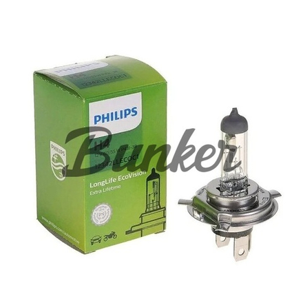 Галагеновая лампа Philips LongLife EcoVision H4,12V