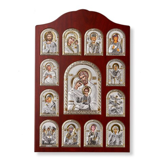 Св. Семейство, иконостас, красное дерево 220х320мм