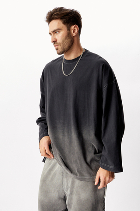 Графитовый лонгслив с градиентом Votus