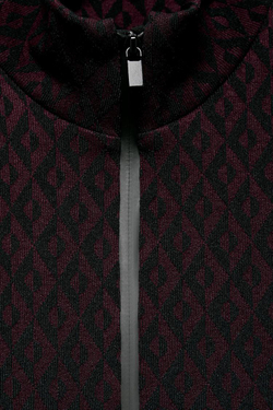 ZARA БОДИ НА МОЛНИИ С КОНТРАСТНЫМ УЗОРОМ, БОРДОВЫЙ