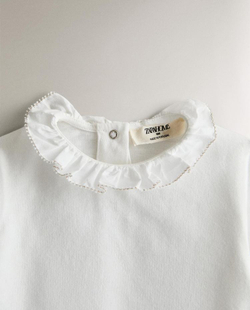 ZARA HOME ДЕТСКИЙ БОДИ, ЖЕЛТОВАТО-БЕЛЫЙ