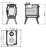 Интерьерная печь-камин "Бахта II"