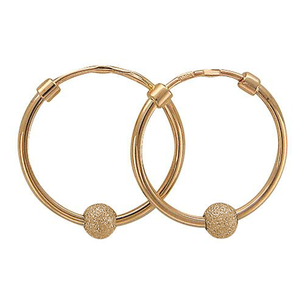 Серьги конго из красного золота 585 пробы JA-S-1С015464