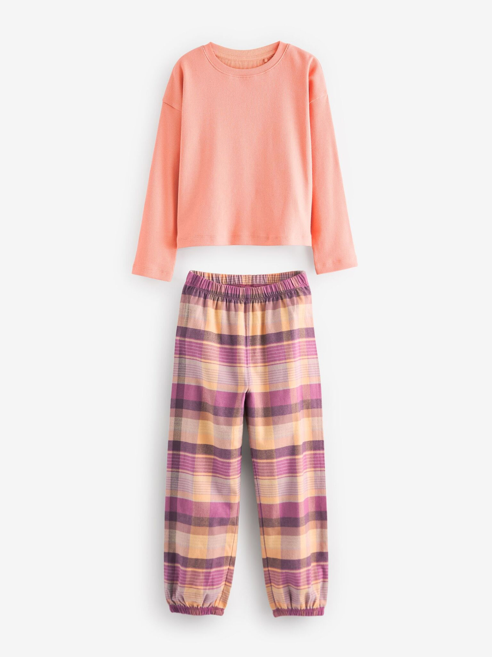 Пижама для девочки Next 196-728, 2 шт., Розовый, Персиковый