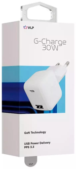 Зарядное устройство VLP G-Charge 30W USB-C&#43;USB-A QC USB, USB Type-C белый