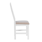 Стул CROSSMAN NEW, Многослойный березовый шпон, 41х40х100 см, white/велюр бежевый