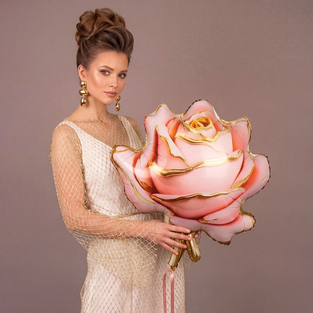 Фигура 31" Роза объемная розовая ВЗ