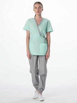 Костюм женский "Симпл-001" (серый/мятный)