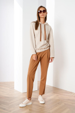 22380 Джемпер женский (серо-бежевый принт)