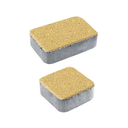 Тротуарная плитка КЛАССИКО - Гранит Желтый, комплект из 2 видов плит