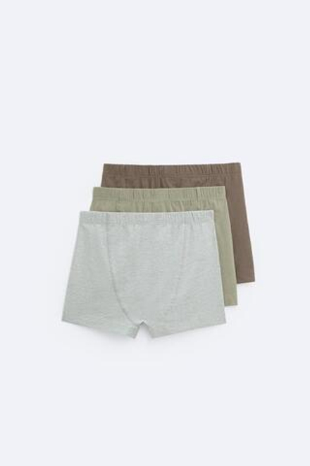 ZARA НАБОР ИЗ ТРЕХ ТРУСОВ-БОКСЕРОВ ИЗ МЯГКОЙ ТКАНИ, РАЗНОЦВЕТНЫЙ