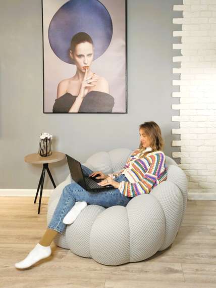 Лаунж-кресло Bubble серое