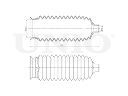 Пыльник рулевой рейки UNIO DUC-20027