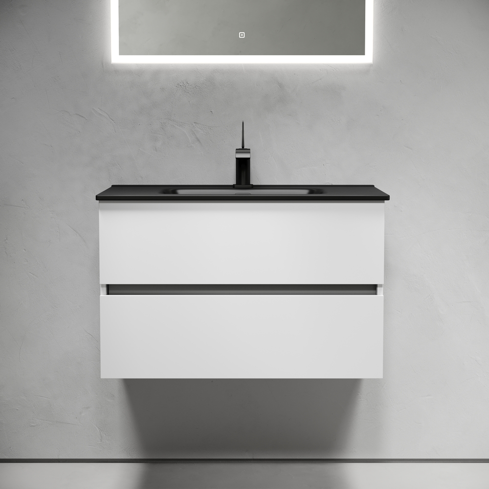 Тумба подвесная под раковину Sancos Urban, белый глянец 790х450х550