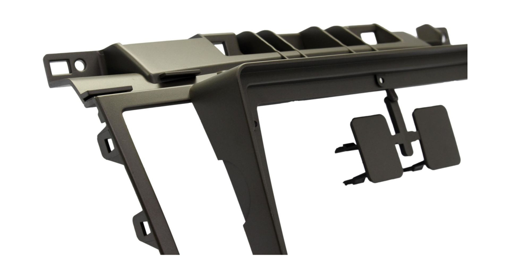 Комплект рамки с разъёмами 9" Nissan Tiida 2004-2013 климат с круглым экраном(графит) - Car-Smart 1148СL