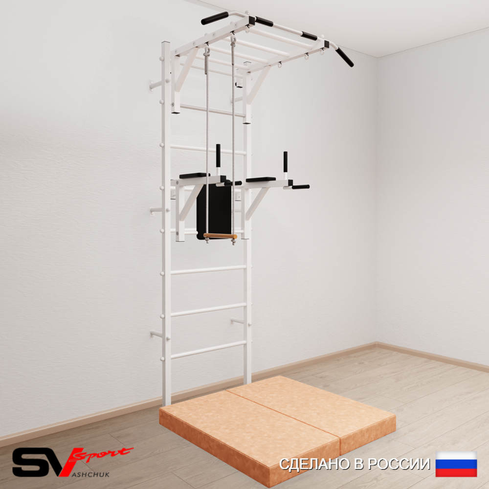 Шведская стенка Sv Sport 5434 (Турник рукоход/Брусья/Трапеция/Мат 1м)