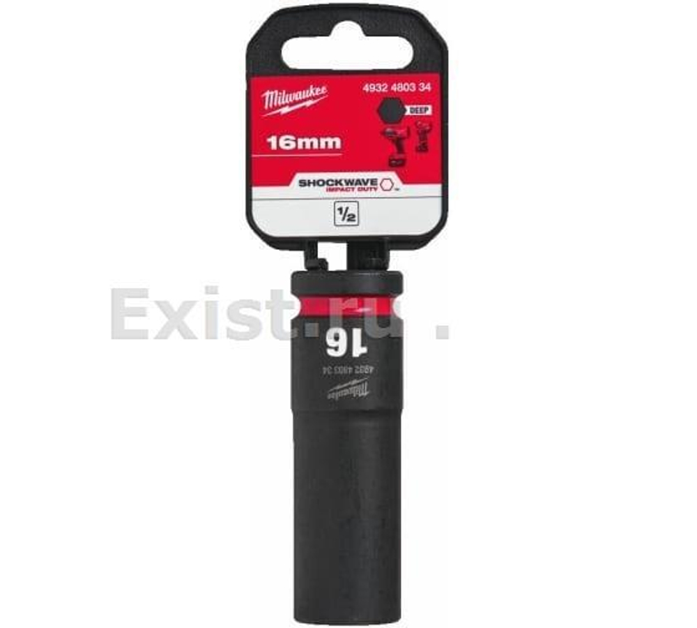 Головка ударная Shockwave 1/2" 16 мм (глубокая / NEW)