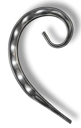 кованый элемент запятая с декором 150х100