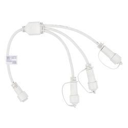 UCX-F90 S3-0.4M-WH Провод-разветвитель для гирлянд серии F90PRO. 0.4м. 3 выхода. Статика-мерцание. IP67. Белый. ТМ Uniel