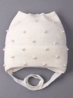 Шапка для девочки с ушками осенняя