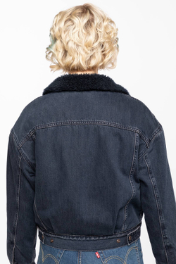Куртка джинсовая утепленная женская LEVI'S NEW HERITAGE SHERPA DEEP DARK TRUCKER