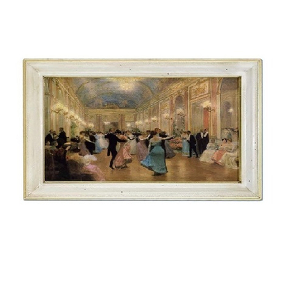 "Элегантный вечер". Гилберт. в коричневой раме. 92х66 см [Арт. S000H41]