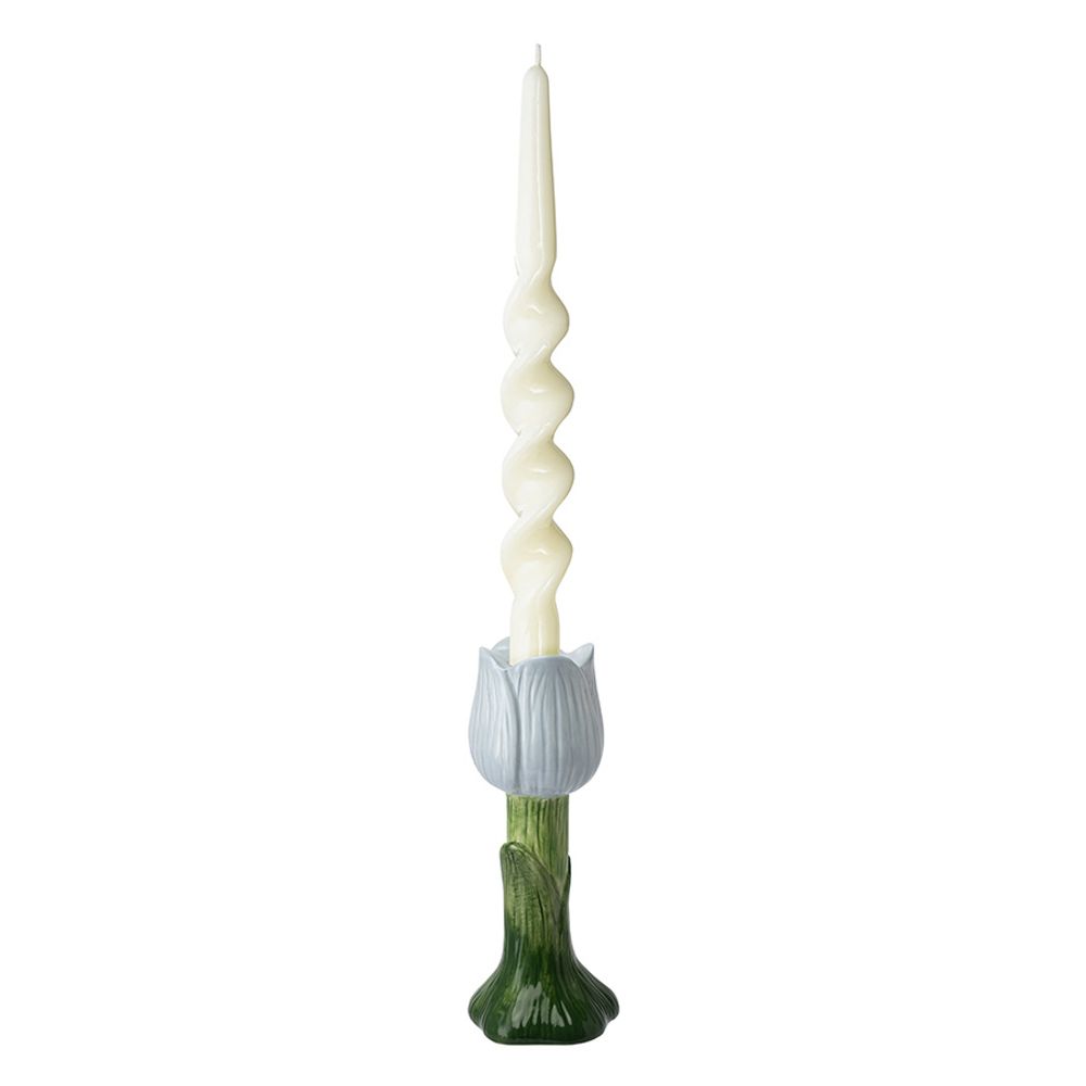 Подсвечник Floret голубого цвета из коллекции Blossom, 20 см