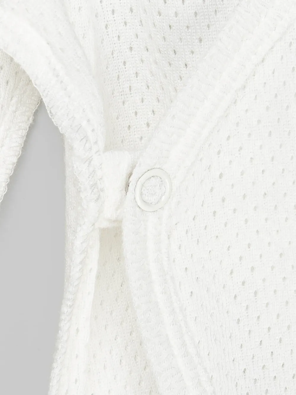 Слип на кнопках с крылышками "Молоко" из ажурного хлопка 0+